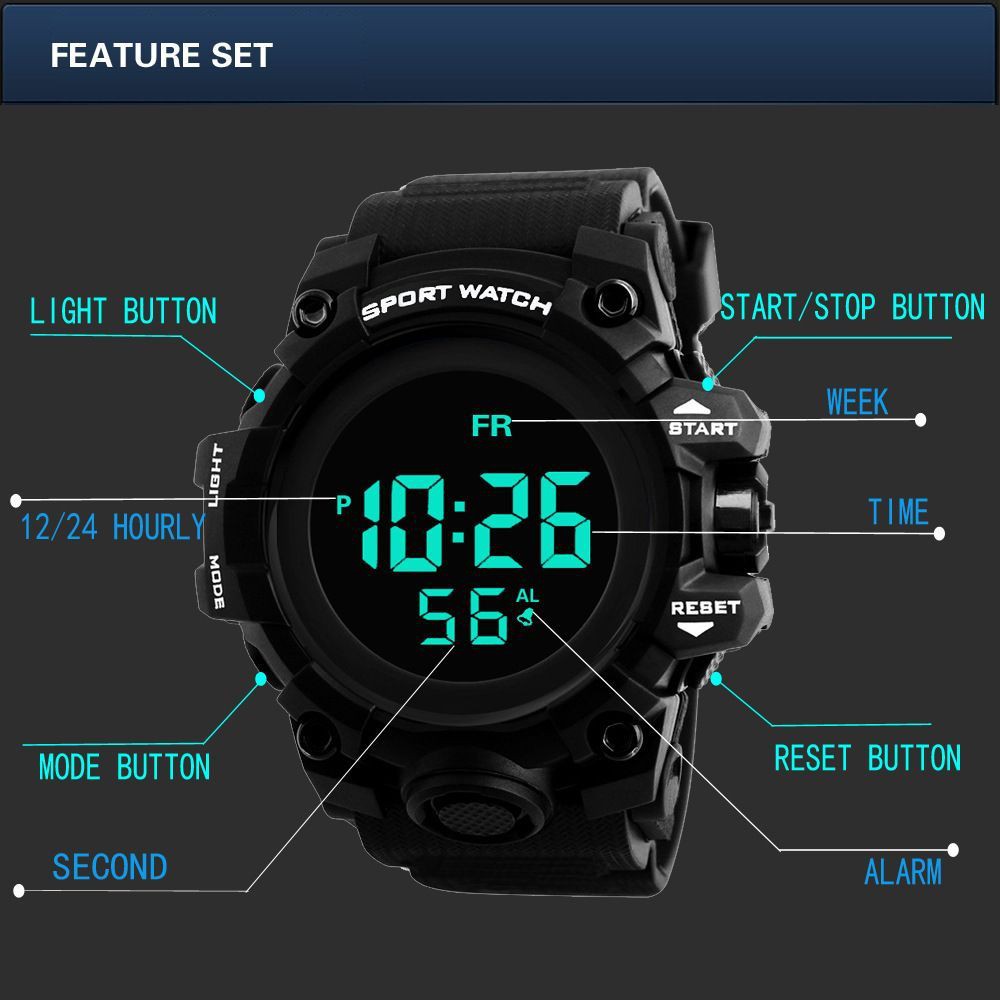 HONHX 5783 Jam Tangan Pria Digital Rubber WK-SBY