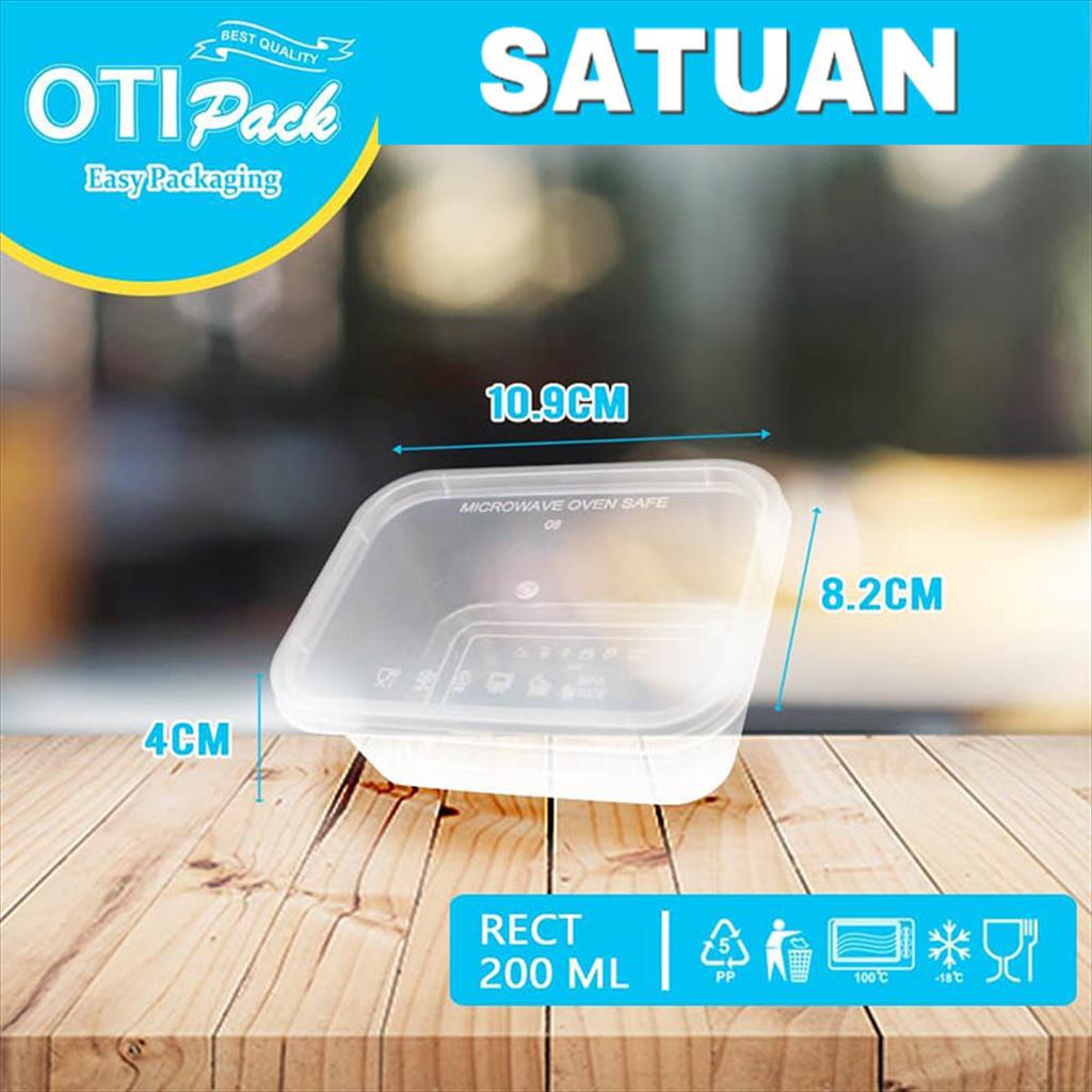 Thinwall Satuan/Thinwall Kotak Makan 200ml Thinwall Otipack OTS200