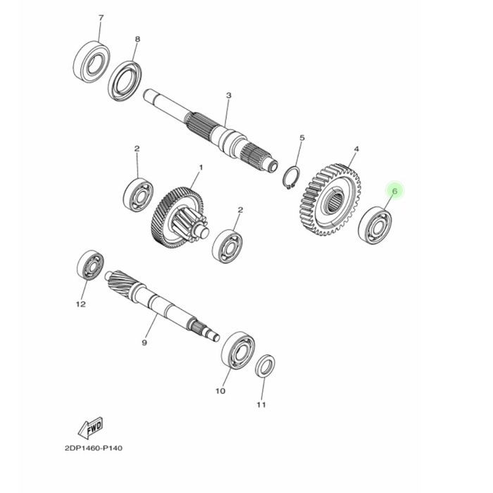 OTOMOTIF SPARE PART MOTOR RJ1936 BEARING AS CVT GARDAN BELAKANG AEROX