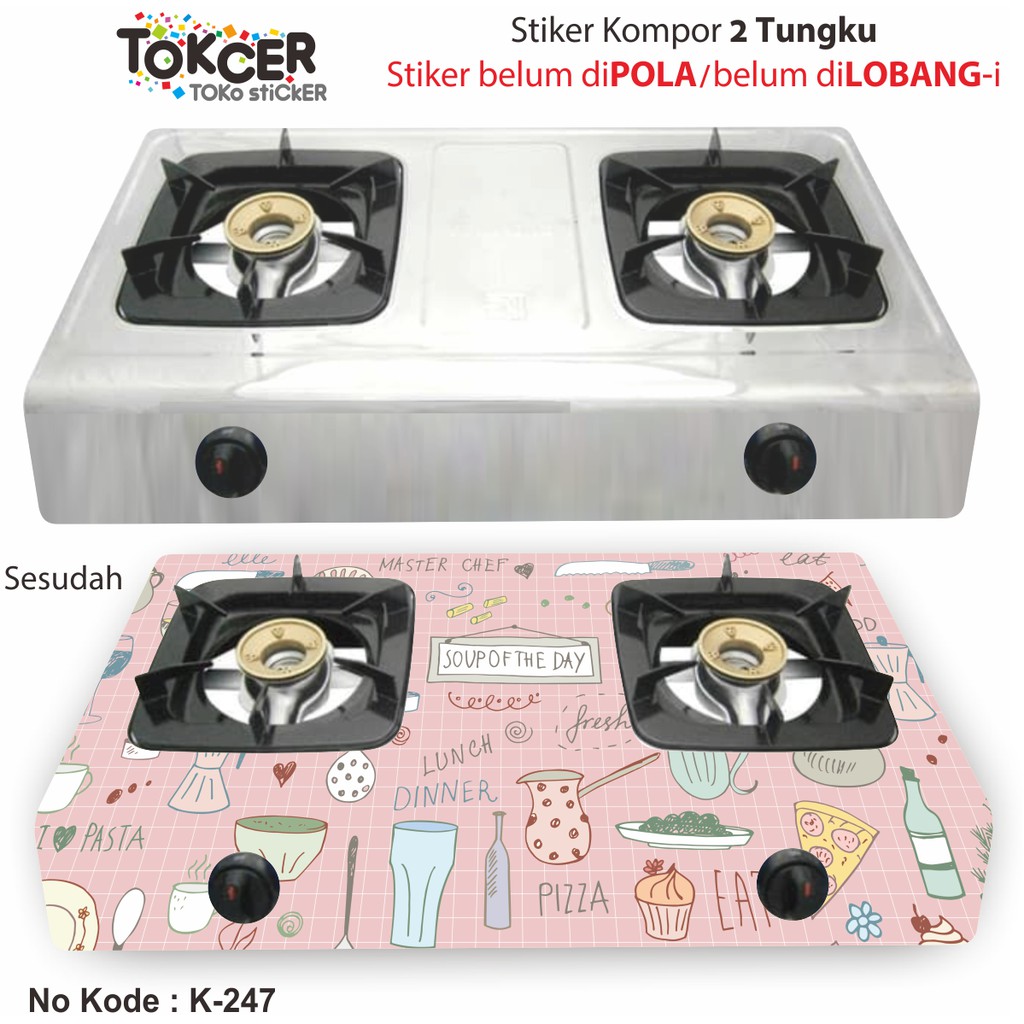 Stiker Kompor 2 Tungku Masterchef SHABBY