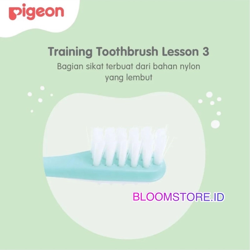 [LESSON 3] PIGEON Baby Training Tooth Brush Toothbrush Lesson Tahap 3 Tiga Sikat Gigi Bayi Anak Set Promo Murah Termurah