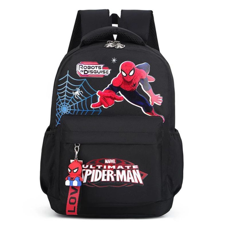 Rairaka.id / Spiderman - Tas Anak Sekolah anak laki-laki tas sekolah anak sd tk smp laki-laki murah New Baru Tas Anak Terlaris backpack tas sekolah anak laki laki baru tas anak sd tas sd-Hitam