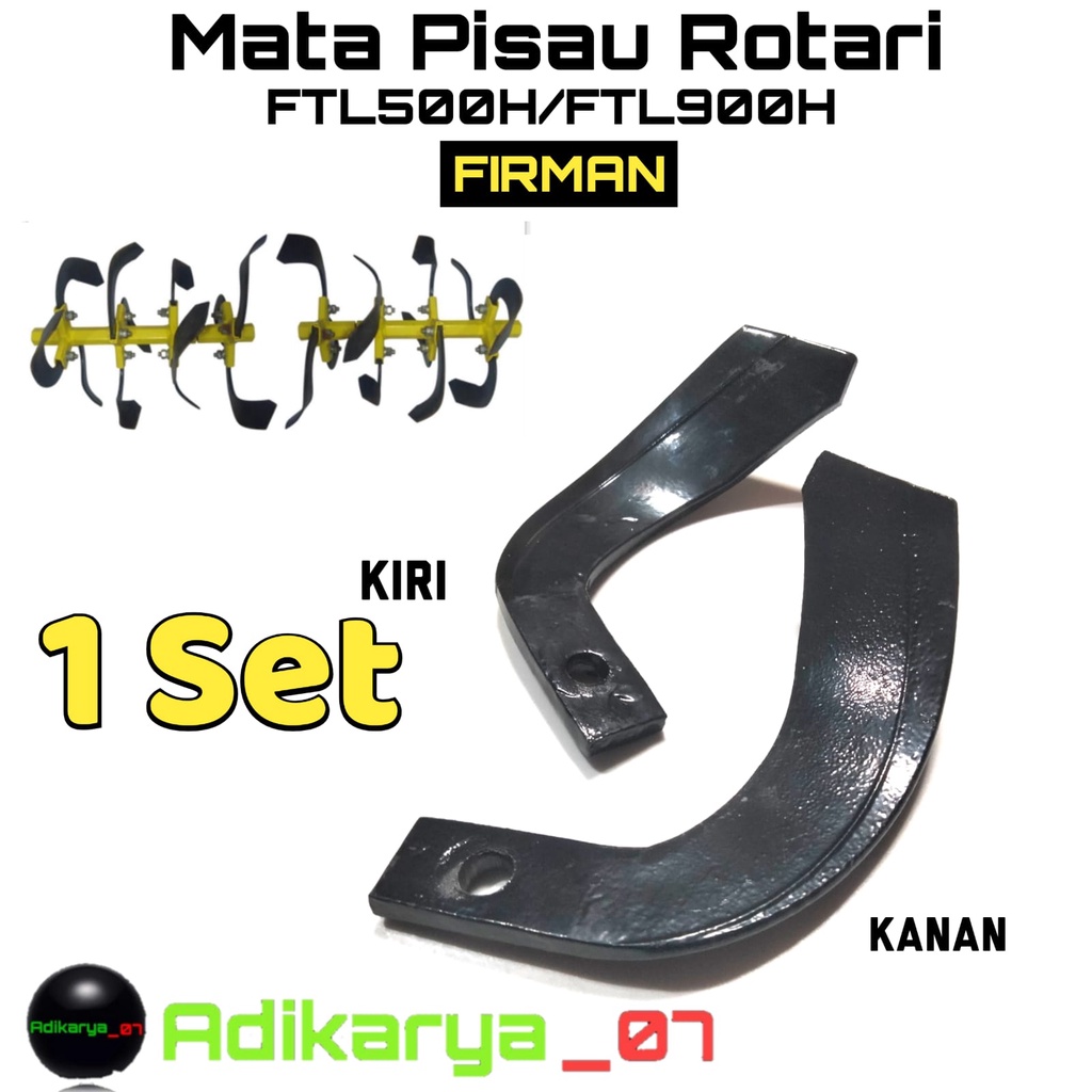 Mata pisau rotari FTL500H/FTL900H FIRMAN 1SET KANAN-KIRI Mata Pisau Cakar Baja 1 SET