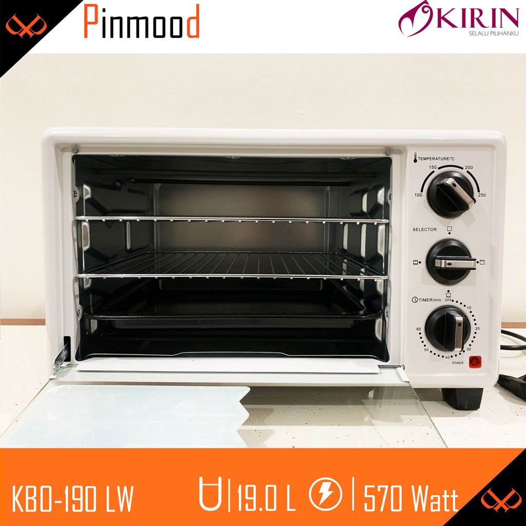 KIRIN OVEN TOASTER LISTRIK KBO-190 LW TUNGKU PEMANGGANG [ 19 LITER ] LOW WATT 570 WATT