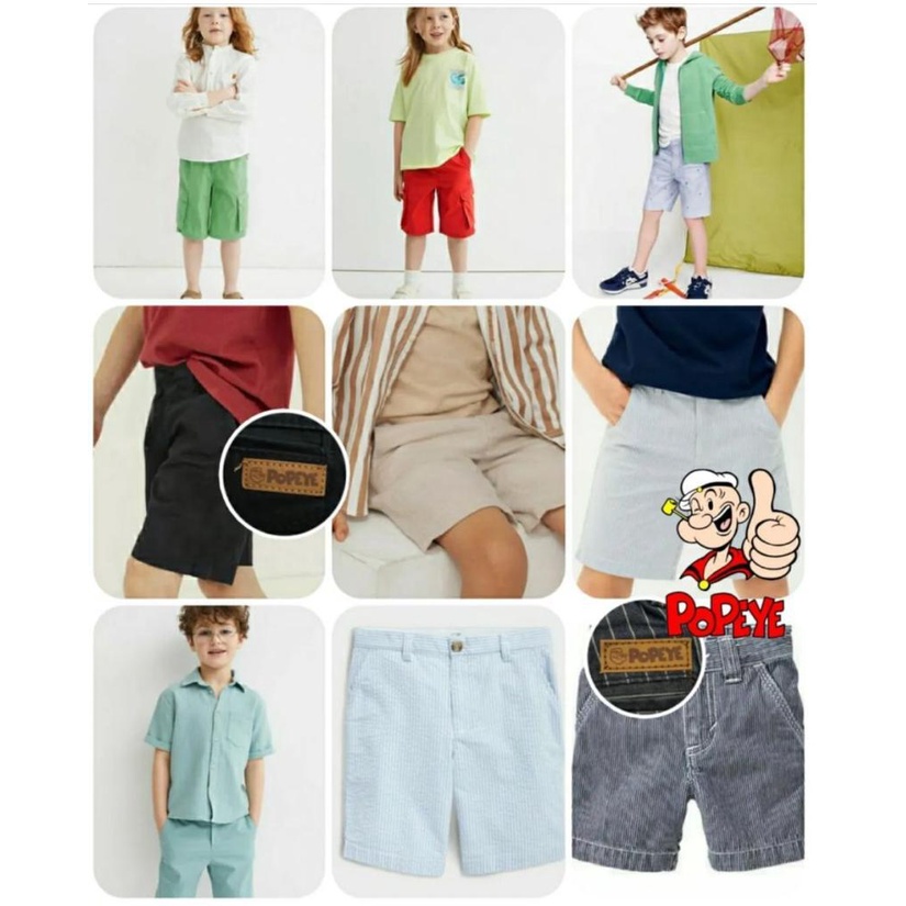Celana pendek anak laki - laki Celana cargo anak laki - laki Popeye