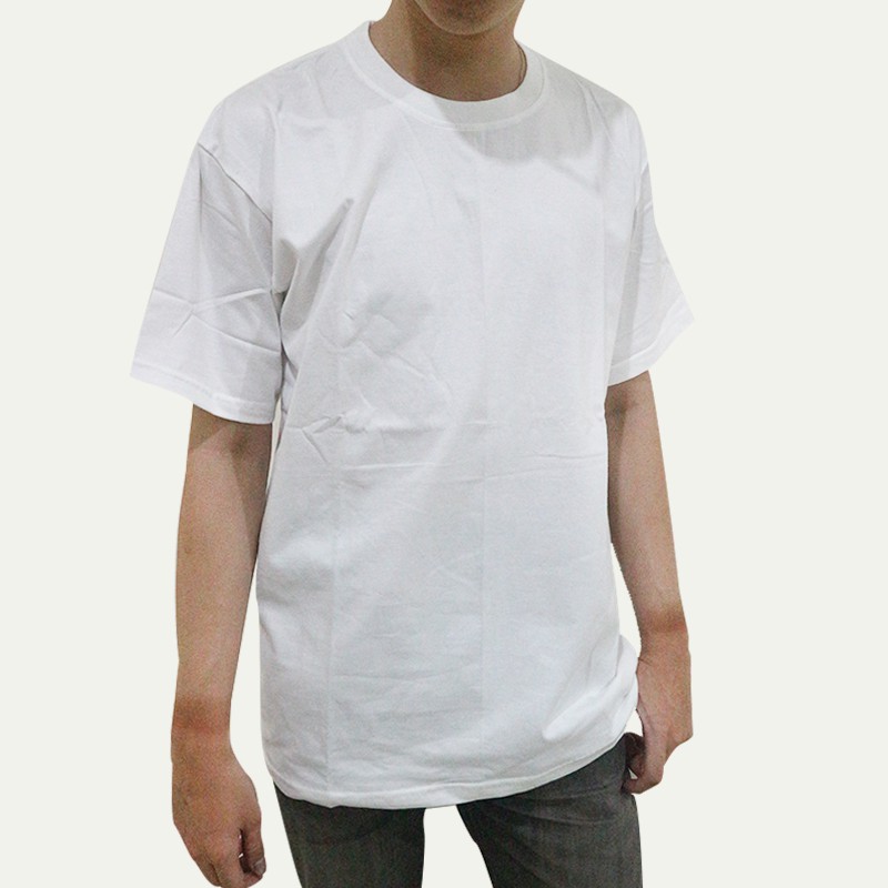  KAOS  POLOS  PENDEK PUTIH KATUN  COMBED  24s  UNISEX 