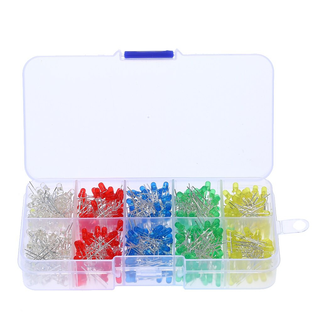 IMPORT 500pcs/Lot 3mm LED Diode Lights Elfeland Bright Light Emitting Diodes Diffused LED Lamp