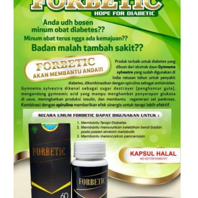 Forbetic Kapsul Penurun Gula Darah, Terbukti Efektif