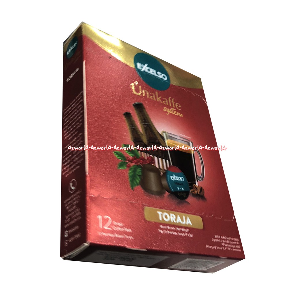 Excelso Unakaffe System Toraja Coffee 12pod Kopi Toraja Cair Ekselso Kopi Pod Kopi Toraja Sulawesi Ekselso Unakafe Sistem 12pcs