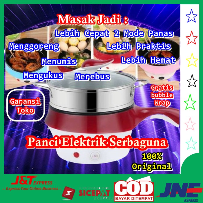 Panci Listrik Serbaguna Panci Elektrik Panci Multifungsi Portable Peralatan Masak Peralatan Dapur