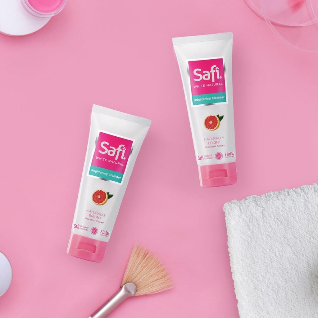 ⭐ BAGUS ⭐ SAFI WHITE NATURAL BRIGHTENING CLEANSER MANGOSTEEN / GRAPEFRUIT 50/100GR