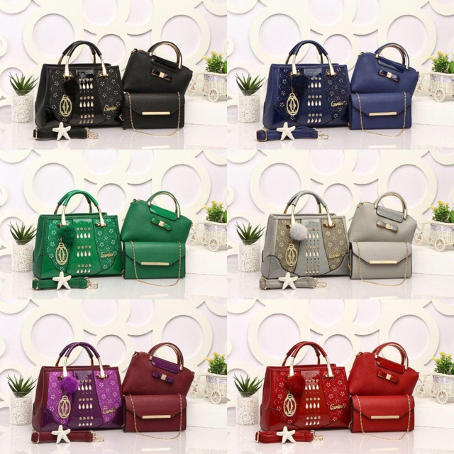 SG8821 syafniegalery cartier indy 3in1 tas set brand original batam tas promo murah tas ibuibu