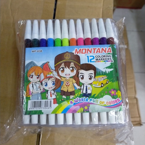 

SPIDOL 12 WARNA / SEPIDOL 838 COLOUR PEN MONTANA / Color Pen Tinta Warna Lukisan