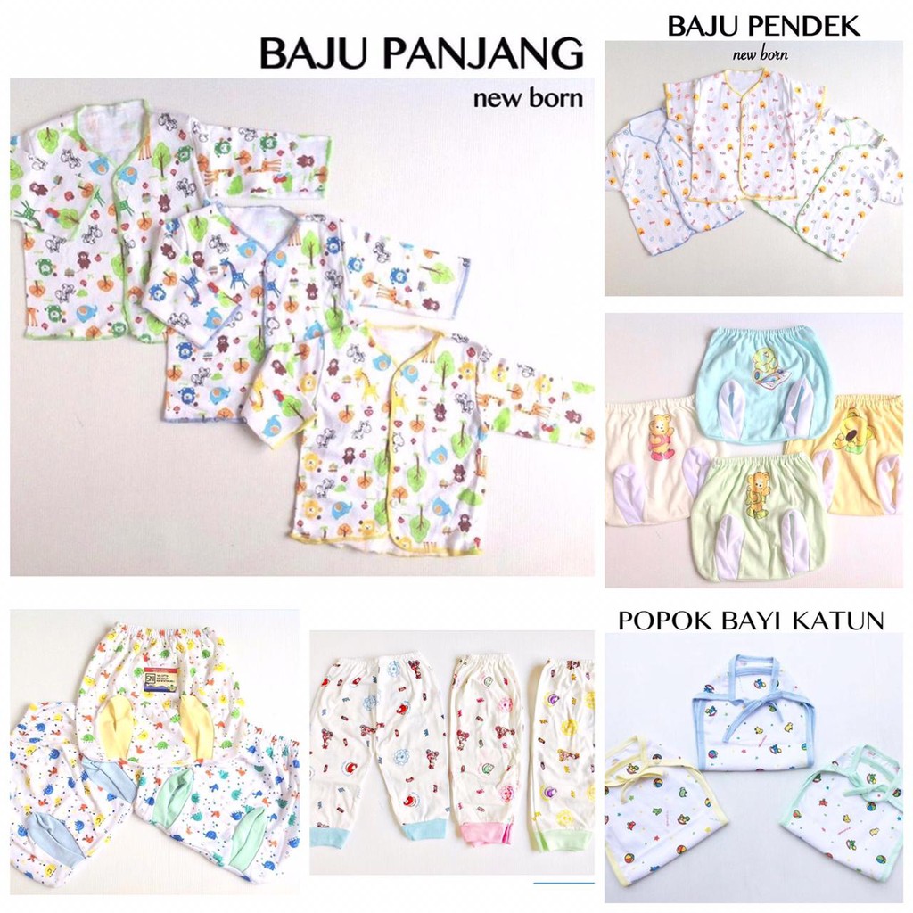 Paket Lengkap Baju Bayi Murah Paketan Komplit Bayi Baru Lahir Baju Celana Bahan Katun Termurah Bagus