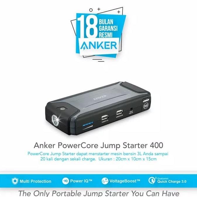 Jual PROMO ANKER POWERCORE JUMP STARTER MINI 9000MAH UK BLACK A1502211