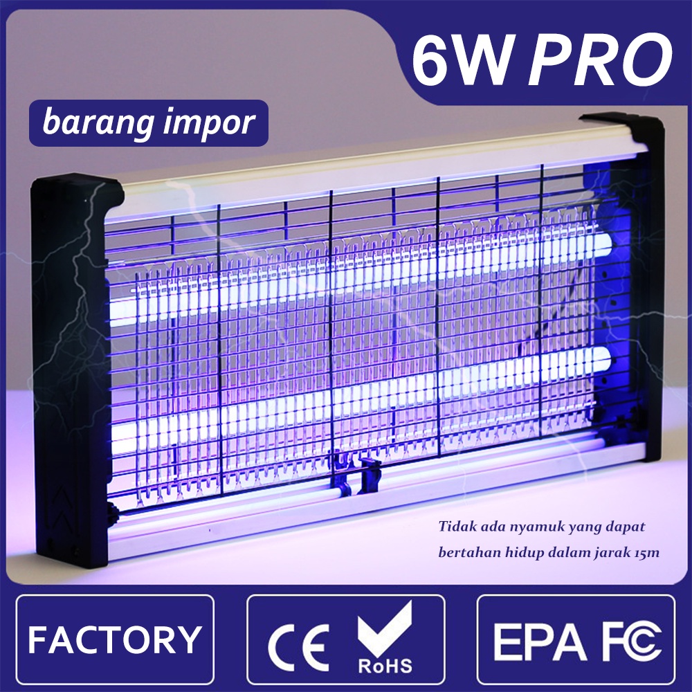 6W Insect Killer Mosquito Killer Perangkap Nyamuk Lalat Bug Zapper Lampu UV 4 / 6 Watt * HOT SALE