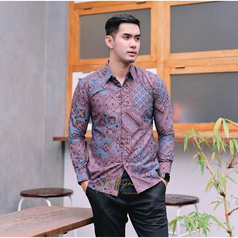 JAGADMUDA KEMEJA BATIK PRIA LENGAN PANJANG SLIMFIT