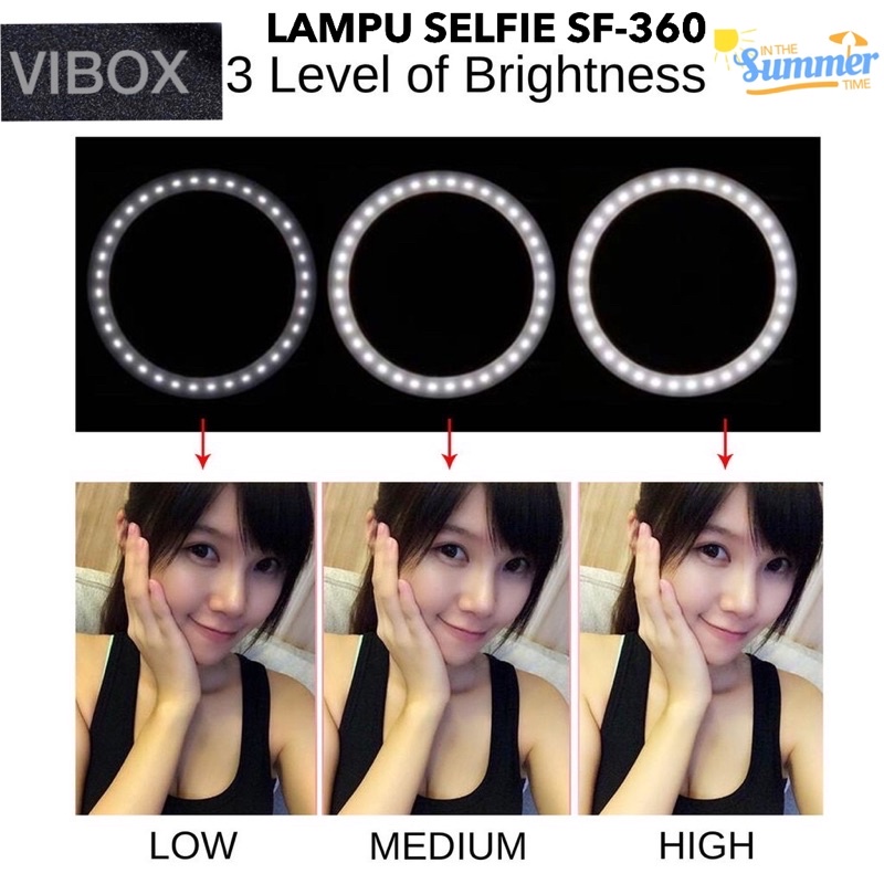 VIBOX LAMPU SELFIE MINI SF360 RING LIGHT MINI TIK TOK SHINY