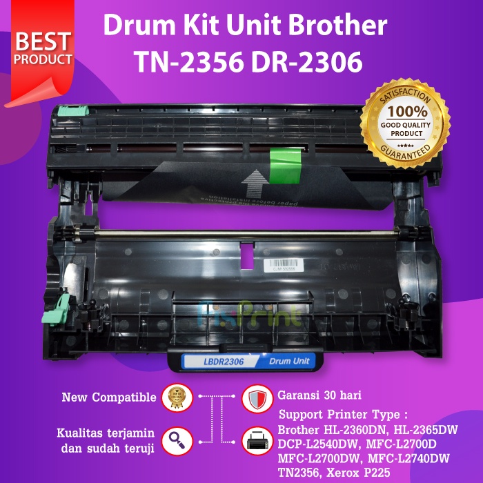 Drum unit compatible BROTHER TN2356 2356 TN-2356 dcp-l2540dw L2540