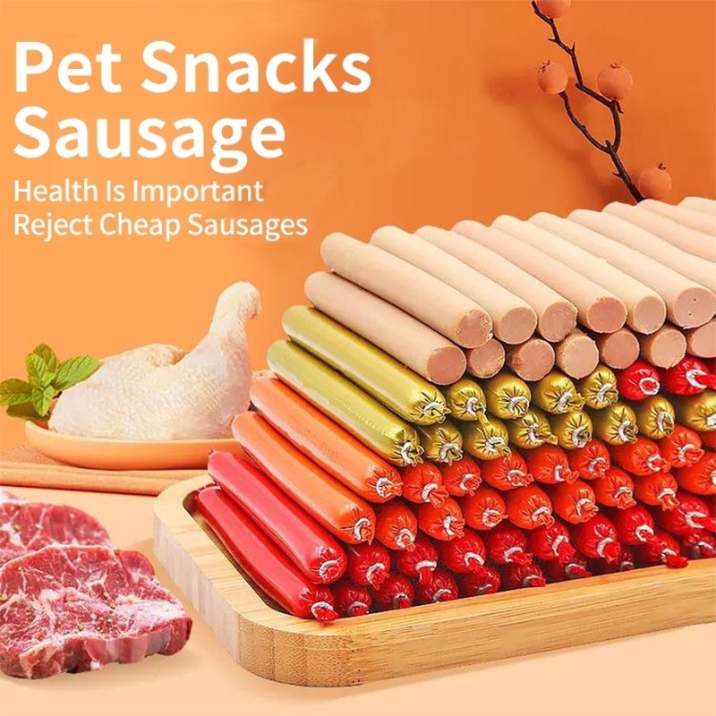 PET SAUSAGE Makanan SOSIS Cemilan untuk Kucing Anjing Snack Bisa CAT DOG Dewasa Kitten Puppy Anak Anakan Murah Camilan Senek Snek Grosir Import Treats Treat