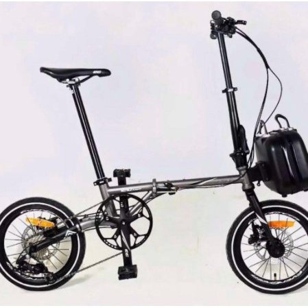 Kargo Sepeda Lipat Evergreen Maximus 16 Gen 2 Chromoly Hidrolik Brake SNI-Grey