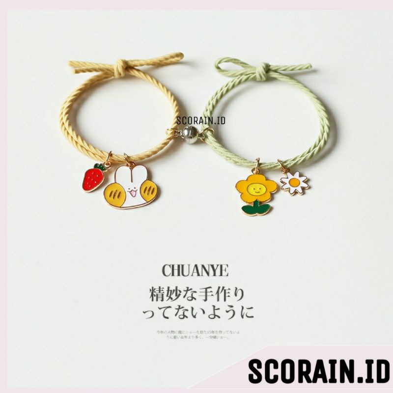 [2PCS MAGNET KARTUN-1] GELANG MAGNET ANAK LUCU / GELANG MAGNET BERUANG KELINCI / BEAR RABBIT MAGNET BRACELET / GELANG ANAK