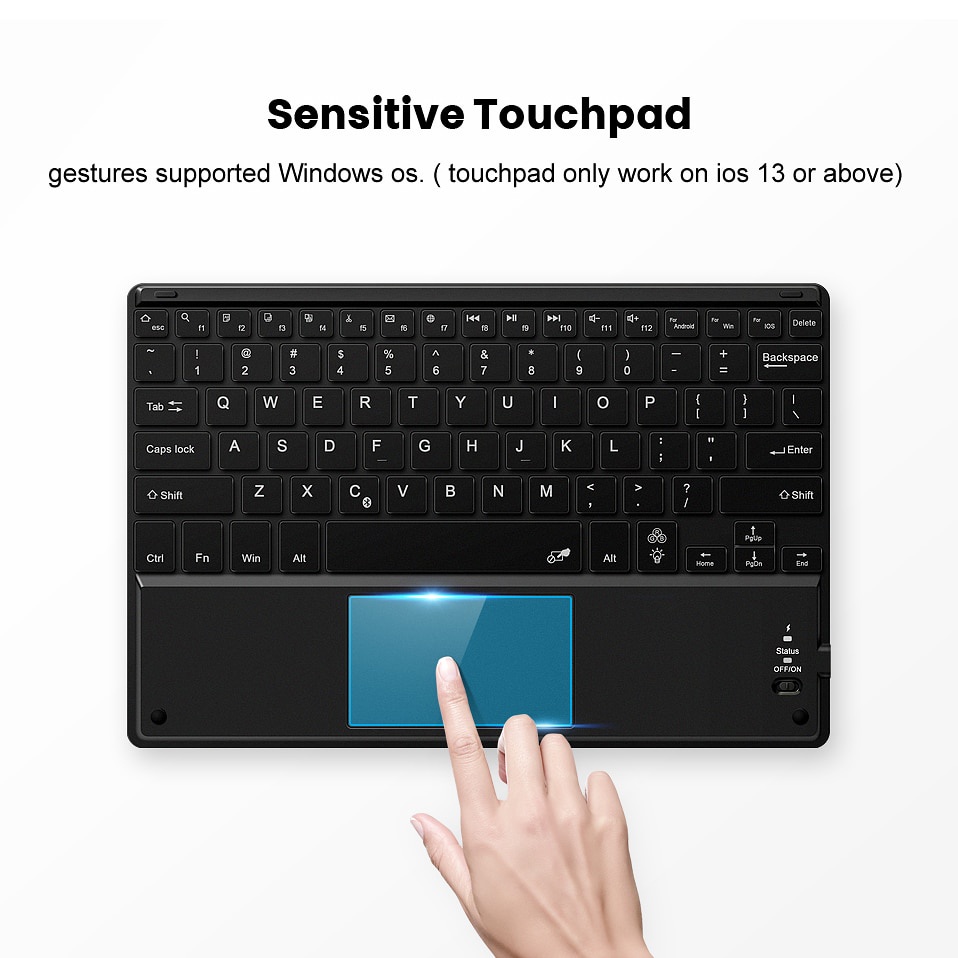 Case Keyboard Touchpad Samsung Tab S8 Ultra 5G 14.6 2022 X900 X906 TRIPLEDI Bluetooth Backlit Book Flip Cover
