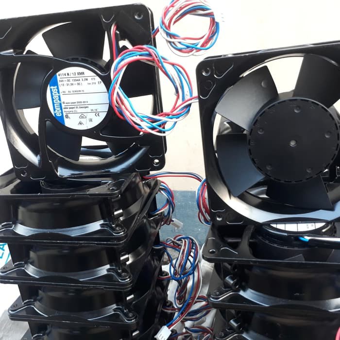 ebmpapst 4114 N 12 xmr Bisa 12-31Volt Dc kabel 3pin