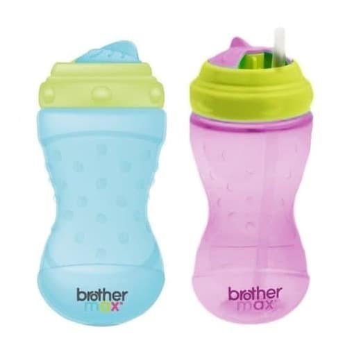 BROTHER MAX Swivel Straw Bottle Pink Green