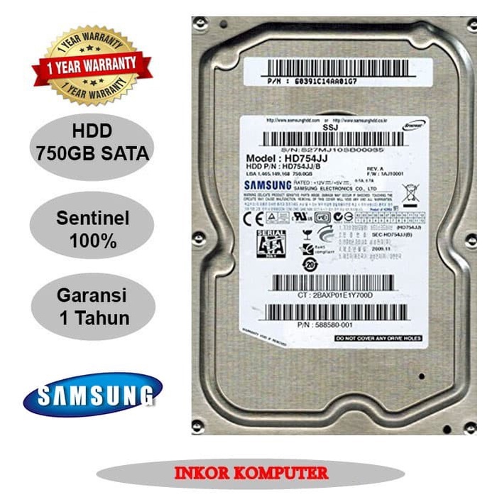 Hardisk Internal PC 750GB sata Samsung