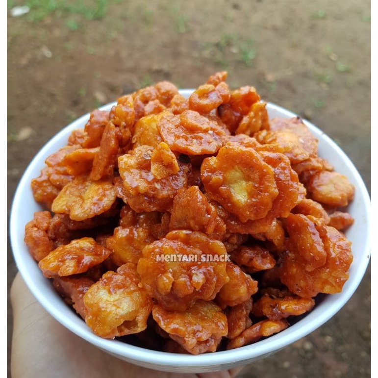 

Emping Melinjo Pedas Manis Kemasan 1K/ 1000 gram