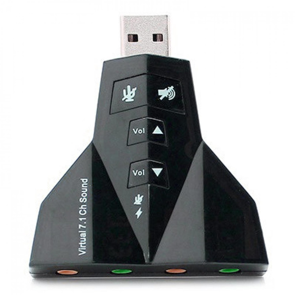 USB 2.0 to Virtual 7.1 Channel Audio Sound Card Adapter with China Chipset - PD-560 ( Mughnii )