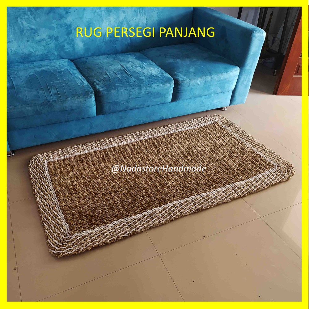 RUG SEAGRASS PERSEGI PANJANG / FLOORMAT / KARPER LANTAI ANYAMAN 80 X 150 CM