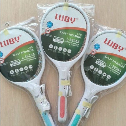 Raket Nyamuk Led Luby L-3826A Rechargeable