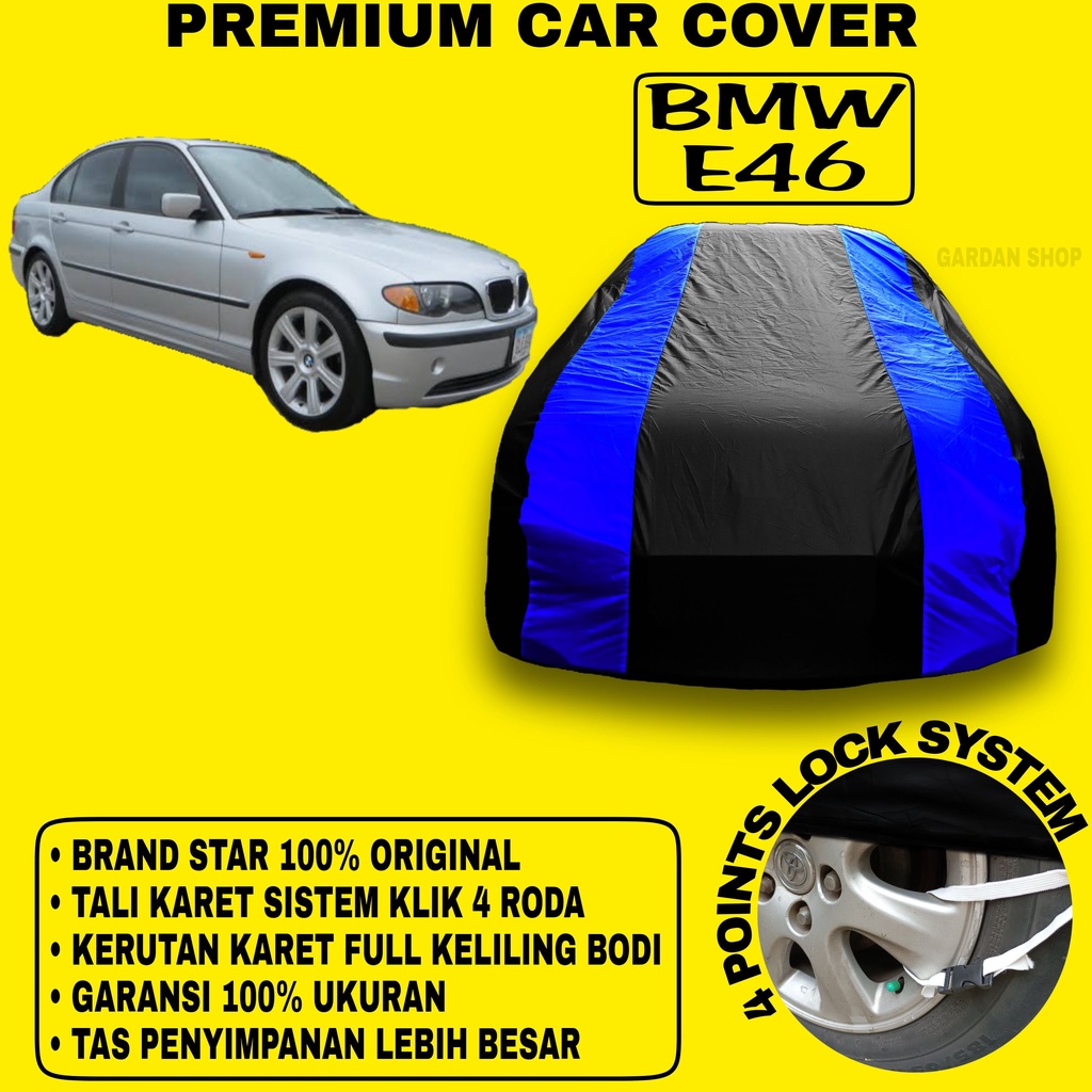 Body Cover BMW E46 Sarung Strip BIRU Penutup Pelindung Selimut Bodi Mobil Bmw E46 PREMIUM Blue