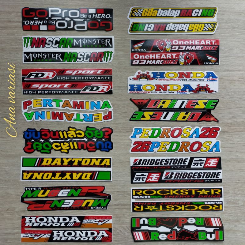 Jual Stiker Sticker Motor Keren Stiker Logo Motor Mobil Harga Grosir Isi 50pcs Shopee Indonesia