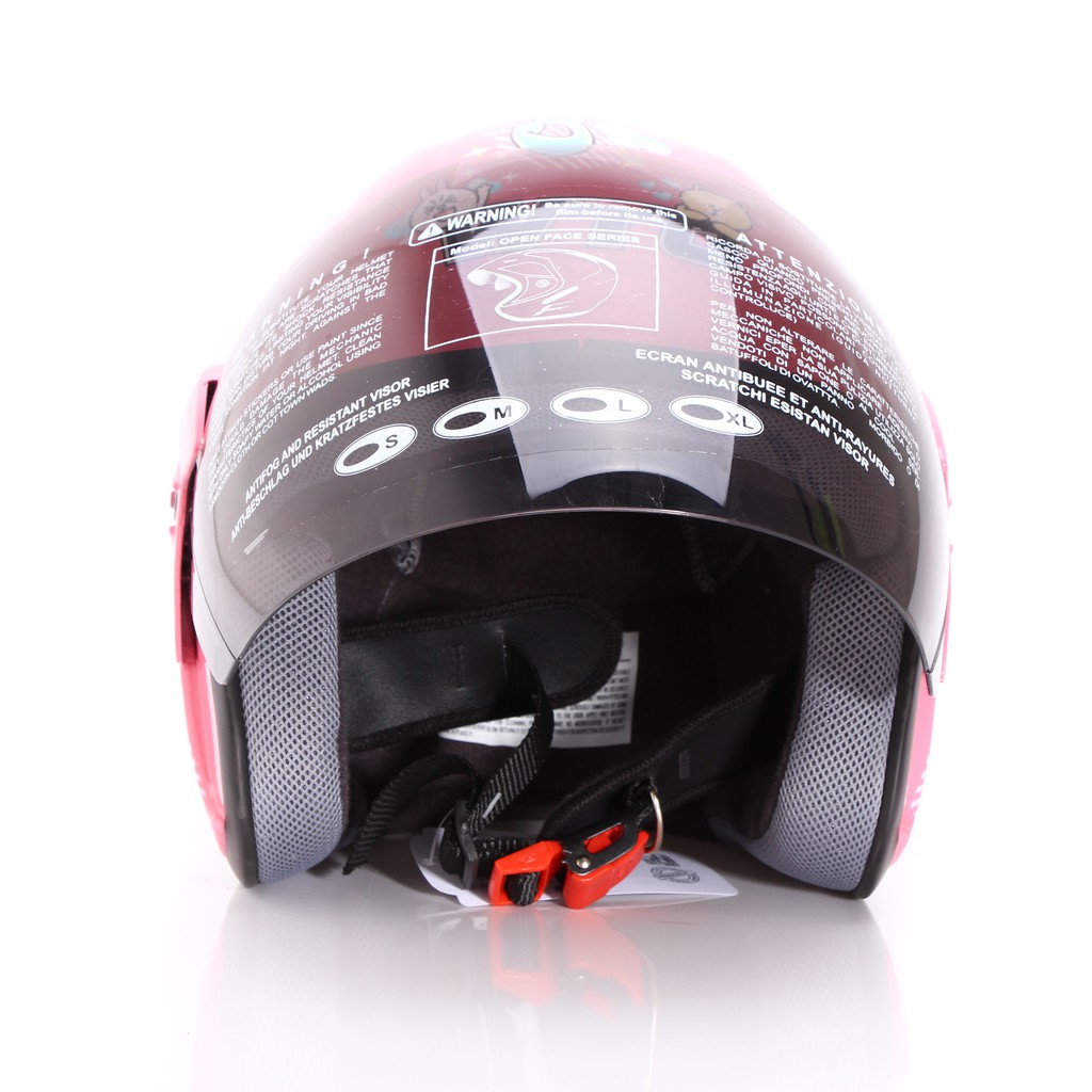 [Helm Dewasa] WTO Helmet Z1R KOP - Cute Bear - Pink + Promo Gratis Sarung Tangan