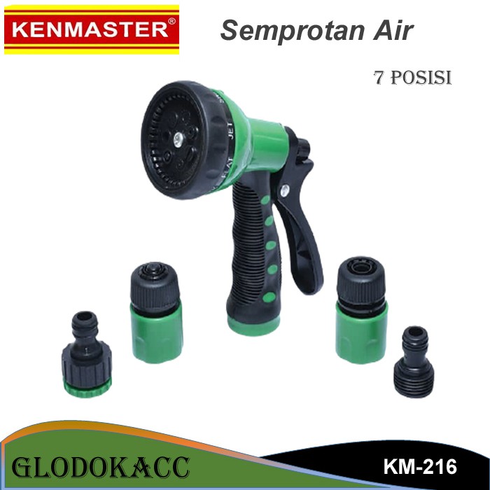 Semprotan Air PVC 7posisi Taman Cuci Motor Mobil - Kenmaster Water Sprayer km-216