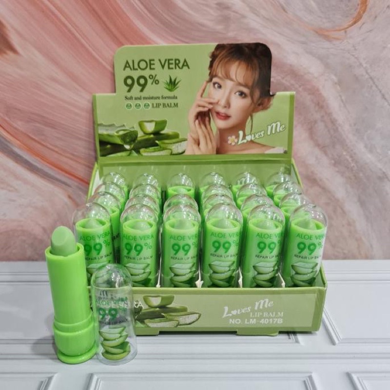 LIPBALM ALOEVERA 99% BY LOVES ME BPOM