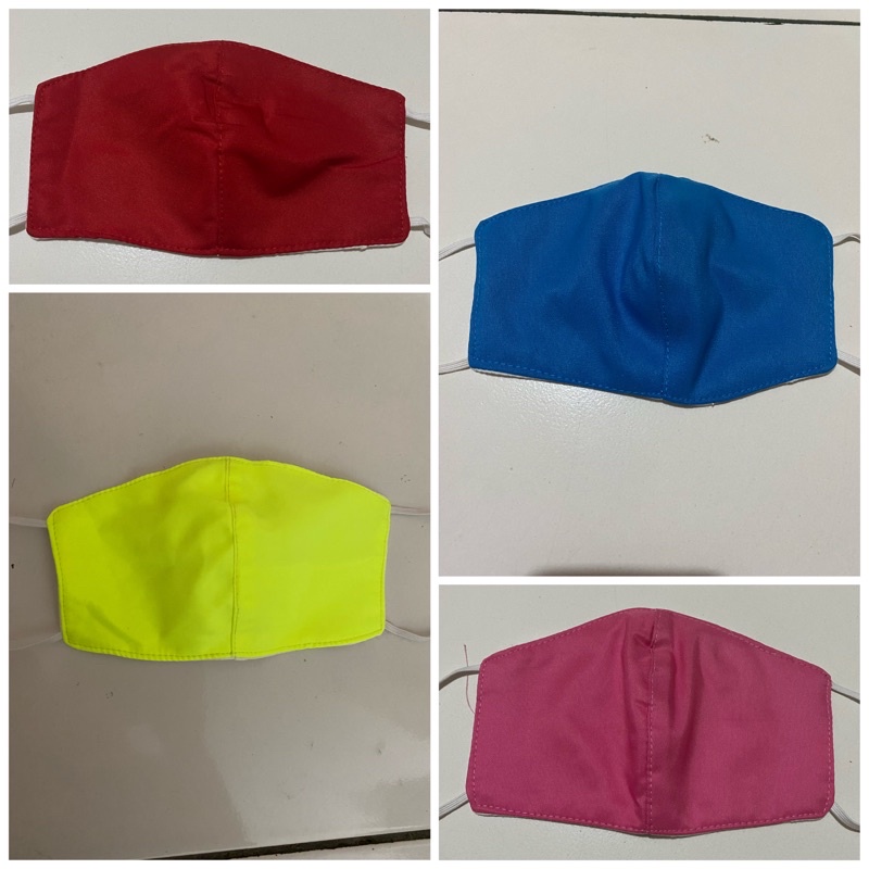 Masker kain katun 3 lapis