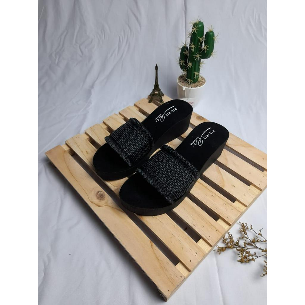 NEW SANDAL WEDGES WANITA SLOP RAWIS