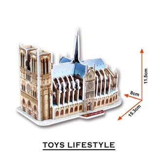 Image of thu nhỏ Hemat Cubicfun 3D Puzzle Notre Dame De Paris Mini Bagus #1