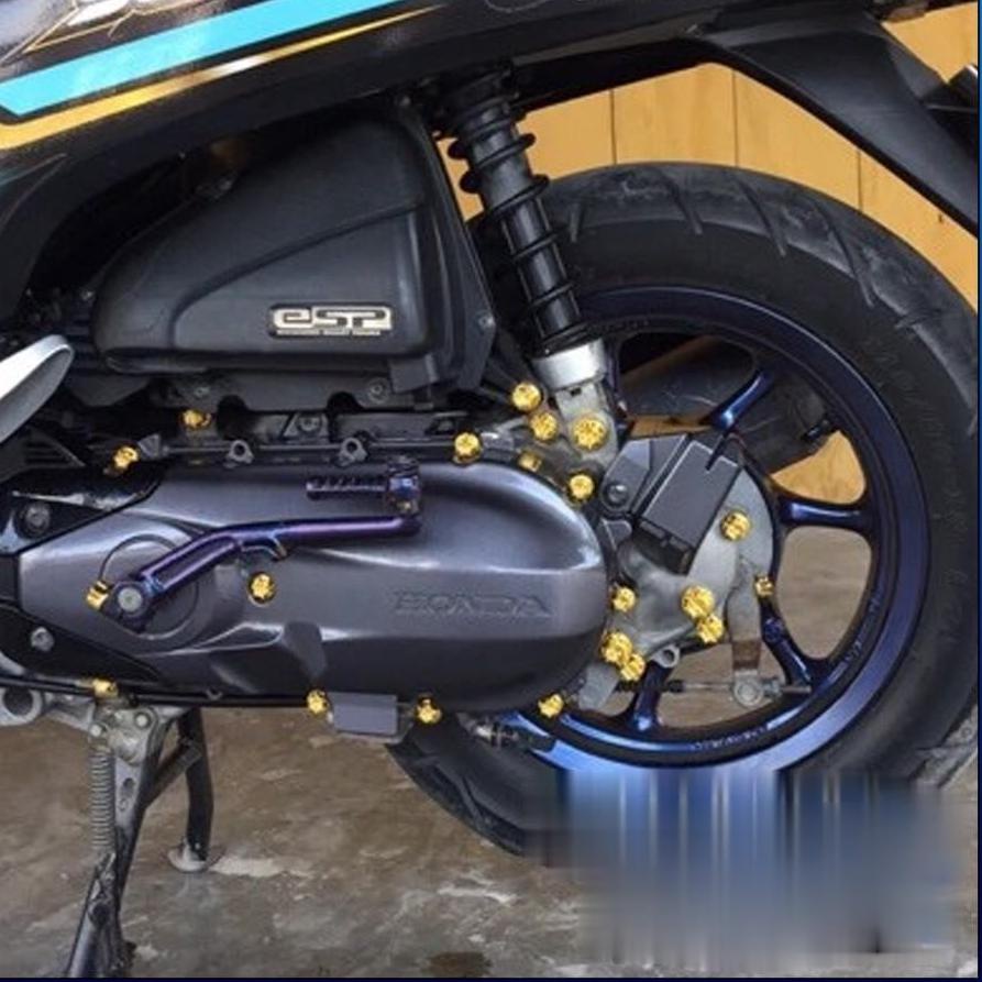 Special P030 Tutup Baut L Body Shock Knalpot CVT Blok Mesin Variasi Motor Beat Mio Scoopy Nmax Aerox