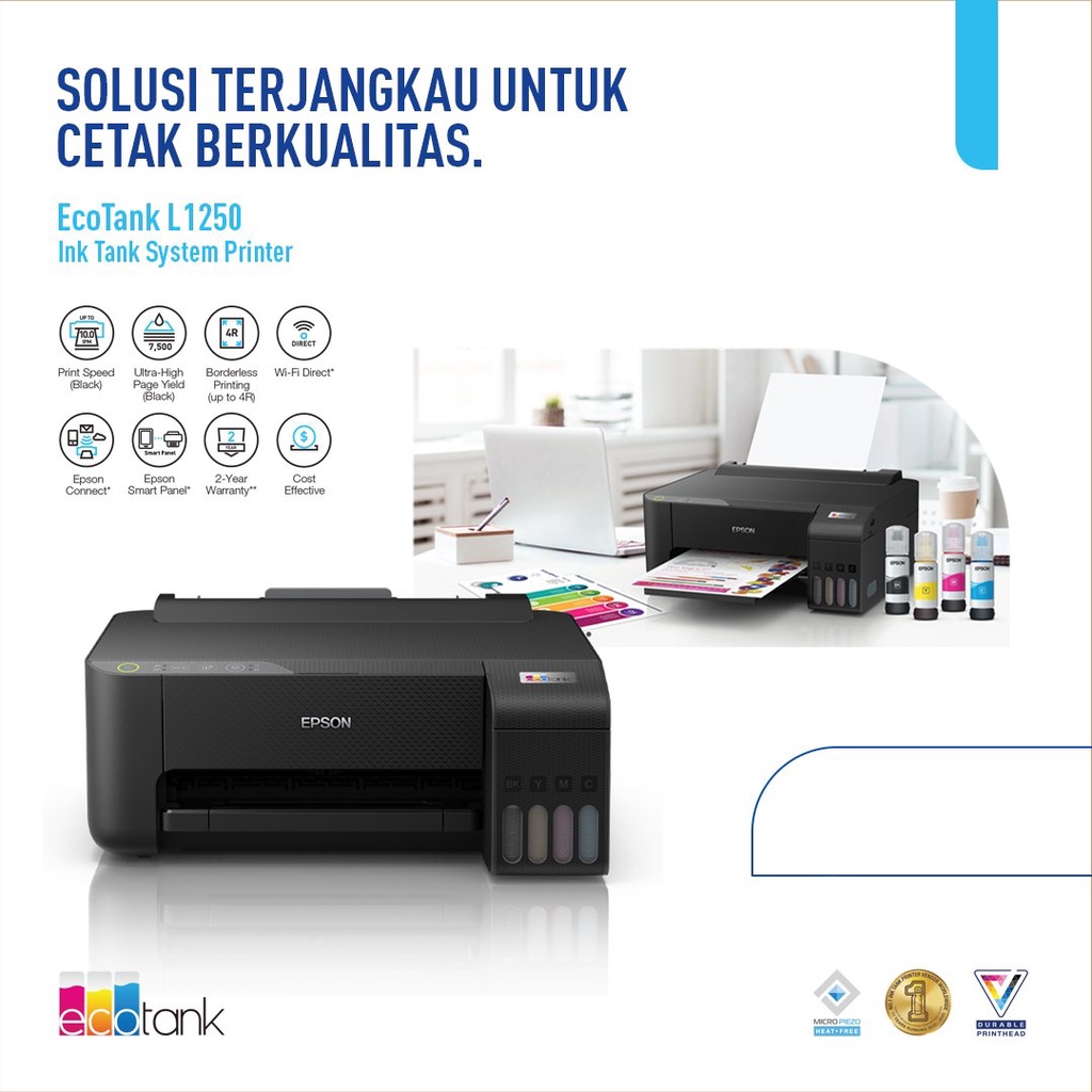 MDN Printer Epson L1250 L-1250 L 1250 PRINT ONLY WIFI GARANSI RESMI