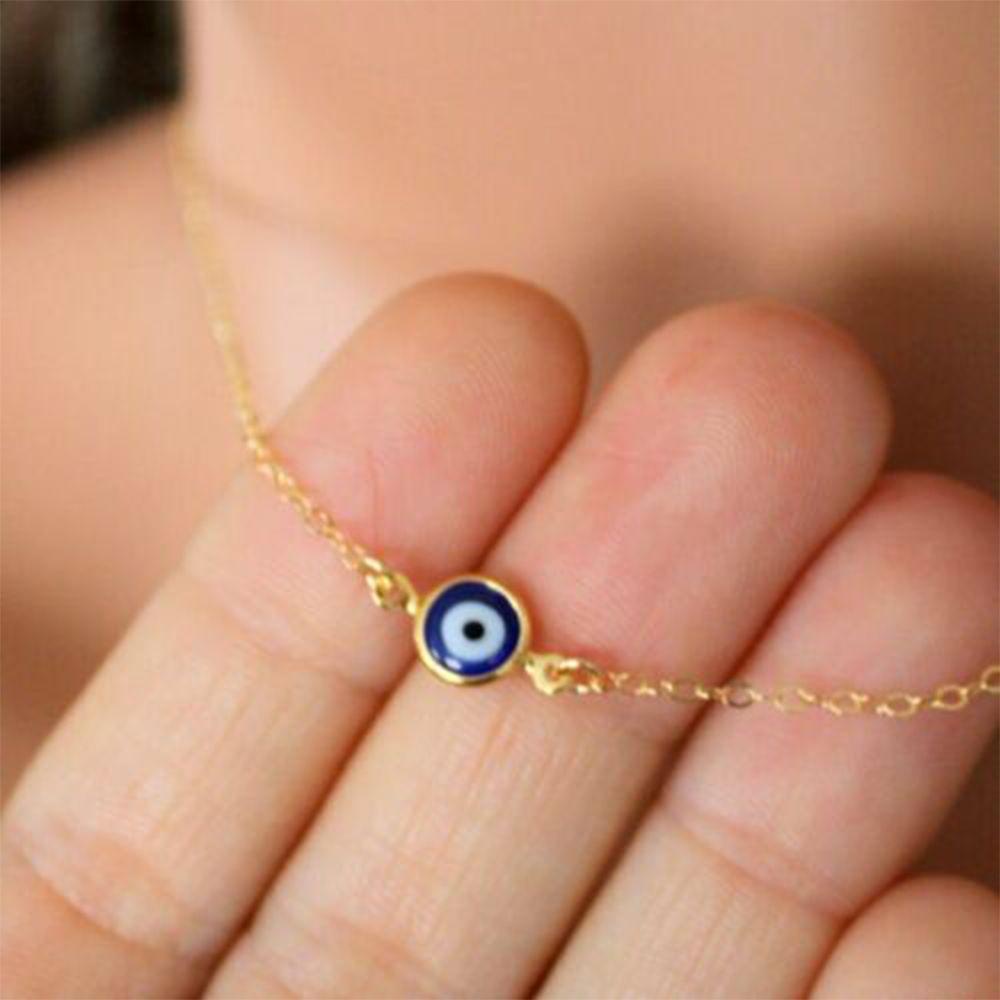 Lily Evil Eye Pendant Klavikula Fashion Perhiasan Vintage