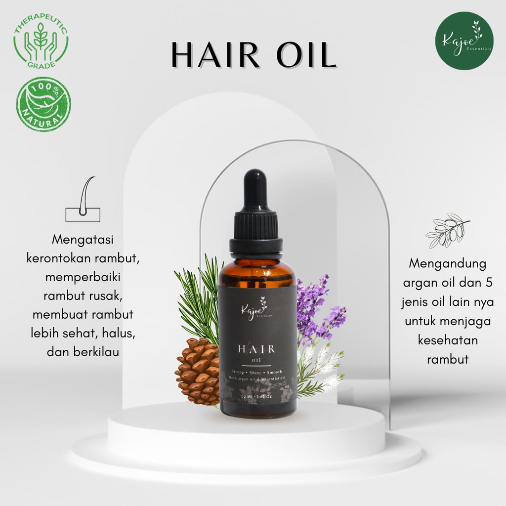 KAJOE HAIR OIL Serum Anti Hair Fall Penumbuh Rambut Alami ...