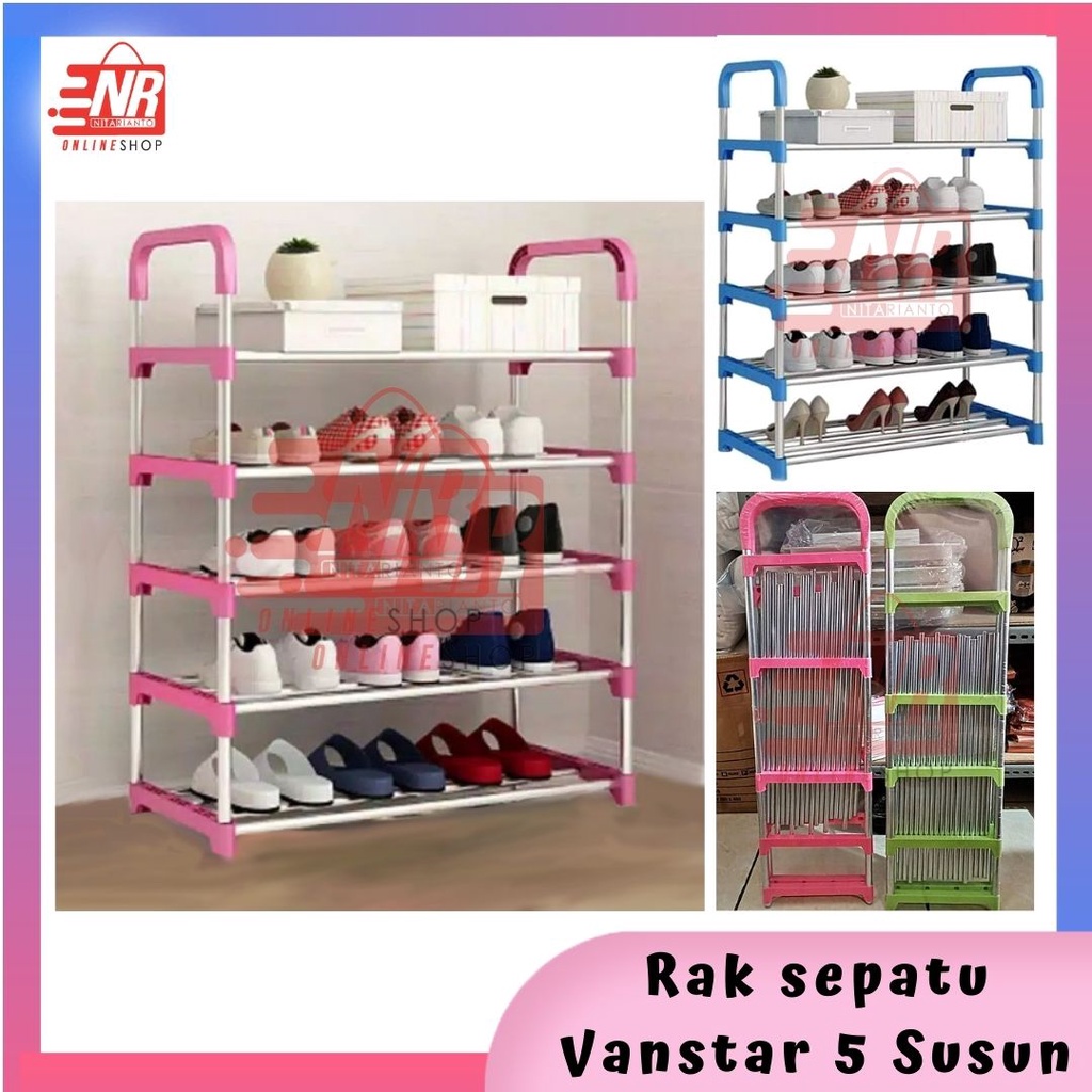 Rak sepatu 5 susun vanstar/Rak sepatu vanstar