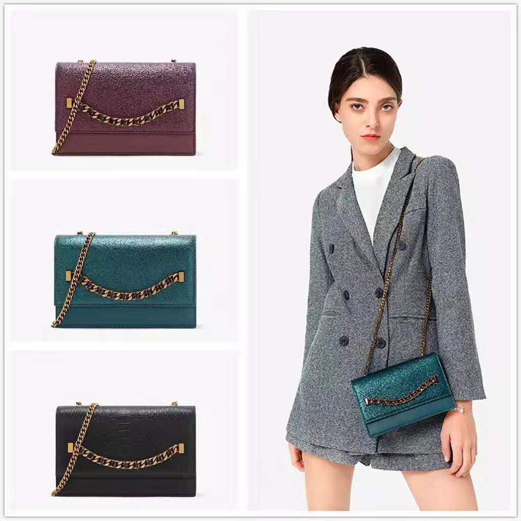 PROMO  cnk tas charles and keith Chain Details Front Flap Clutch Bag Tas Selempang CK2-70680726