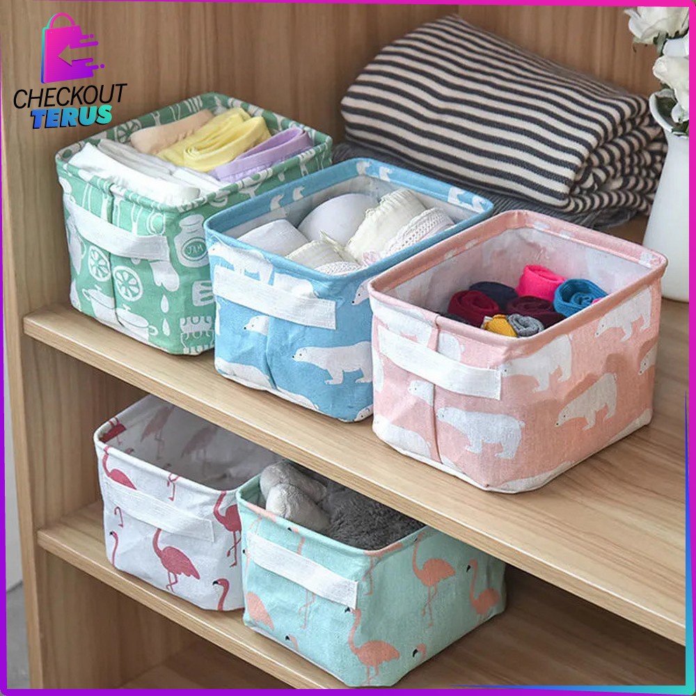 CT C474 Tempat Perlengkapan Rumah Mini Box Organizer Multifungsi Keranjang Penyimpanan Serbaguna Desktop Storage Box