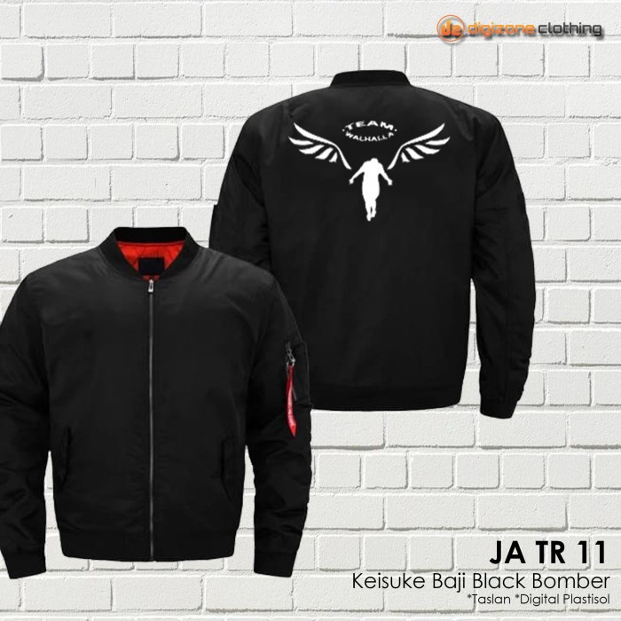 Jaket Anime Tokyo Revengers Baji Keisuke Bomber Cosplay Hitam JA TR 11